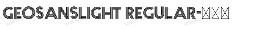 geosanslight regular字体转换